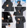 imageWULFUL Womens Waterproof Snow Ski Jacket Mountain Windproof Winter Coat with Detachable HoodDark Grey