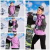 imageWULFUL Womens Waterproof Snow Ski Jacket Mountain Windproof Winter Coat with Detachable HoodLight Purpleblack