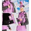 imageWULFUL Womens Waterproof Snow Ski Jacket Mountain Windproof Winter Coat with Detachable HoodLight Purpleblack