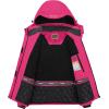 imageWULFUL Womens Waterproof Snow Ski Jacket Mountain Windproof Winter Coat with Detachable HoodPeach Red