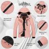 imageWULFUL Womens Waterproof Snow Ski Jacket Mountain Windproof Winter Coat with Detachable HoodPink New