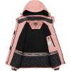 imageWULFUL Womens Waterproof Snow Ski Jacket Mountain Windproof Winter Coat with Detachable HoodPink New