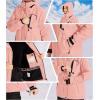imageWULFUL Womens Waterproof Snow Ski Jacket Mountain Windproof Winter Coat with Detachable HoodPink New