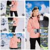 imageWULFUL Womens Waterproof Snow Ski Jacket Mountain Windproof Winter Coat with Detachable HoodPink New