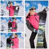 imageWULFUL Womens Waterproof Snow Ski Jacket Mountain Windproof Winter Coat with Detachable HoodRoseblack
