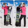 imageWULFUL Womens Waterproof Snow Ski Jacket Mountain Windproof Winter Coat with Detachable HoodRoseblack