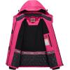 imageWULFUL Womens Waterproof Snow Ski Jacket Mountain Windproof Winter Coat with Detachable HoodRoseblack