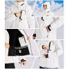 imageWULFUL Womens Waterproof Snow Ski Jacket Mountain Windproof Winter Coat with Detachable HoodWhite