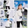 imageWULFUL Womens Waterproof Snow Ski Jacket Mountain Windproof Winter Coat with Detachable HoodWhite