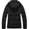 imageWULFUL Womens Winter Coats Lightweight Warm Thicken Puffer Jacket Waterproof Quilted Winter Jackets with Removable HoodBlack