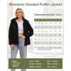 imageWULFUL Womens Winter Coats Lightweight Warm Thicken Puffer Jacket Waterproof Quilted Winter Jackets with Removable HoodBlack