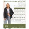 imageWULFUL Womens Winter Coats Lightweight Warm Thicken Puffer Jacket Waterproof Quilted Winter Jackets with Removable HoodDark Grey