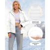 imageWULFUL Womens Winter Coats Lightweight Warm Thicken Puffer Jacket Waterproof Quilted Winter Jackets with Removable HoodWhite