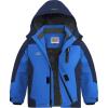imageWULFUL Boys Waterproof Ski Jackets Warm Fleece Lined Hooded Winter Snow CoatBlue Navy