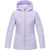 imageWULFUL Girls Winter Waterproof Coat Warm Hooded Parka Jacket LongPurple