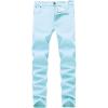 imageWULFUL Mens Slim Fit Skinny Stretch Comfy Jeans Denim PantsLight Blue