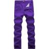 imageWULFUL Mens Slim Fit Skinny Stretch Comfy Jeans Denim PantsPurple01