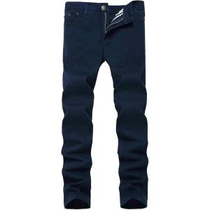 imageWULFUL Mens Slim Fit Skinny Stretch Comfy Jeans Denim PantsNavy Blue