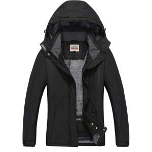 imageWULFUL Womens Waterproof Ski Jacket Warm Winter Coats Windproof Winter Jackets for Women Fleece Lined Windbreaker with HoodBlackn2
