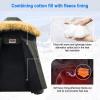 imageWULFUL Boys Girls Winter Coats Waterproof Fleece Lined Puffer Jackets Kids Thicken Outerwear With Detachable HoodArmy Green