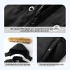 imageWULFUL Boys Girls Winter Coats Waterproof Fleece Lined Puffer Jackets Kids Thicken Outerwear With Detachable HoodBlack