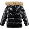 imageWULFUL Boys Girls Winter Coats Waterproof Fleece Lined Puffer Jackets Kids Thicken Outerwear With Detachable HoodBright Black