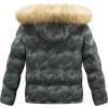 imageWULFUL Boys Girls Winter Coats Waterproof Fleece Lined Puffer Jackets Kids Thicken Outerwear With Detachable HoodCamouflage