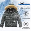 imageWULFUL Boys Girls Winter Coats Waterproof Fleece Lined Puffer Jackets Kids Thicken Outerwear With Detachable HoodCamouflage
