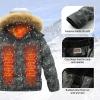 imageWULFUL Boys Girls Winter Coats Waterproof Fleece Lined Puffer Jackets Kids Thicken Outerwear With Detachable HoodCamouflage