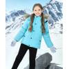 imageWULFUL Boys Girls Winter Coats Waterproof Fleece Lined Puffer Jackets Kids Thicken Outerwear With Detachable HoodLake Blue