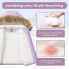 imageWULFUL Boys Girls Winter Coats Waterproof Fleece Lined Puffer Jackets Kids Thicken Outerwear With Detachable HoodLight Purple