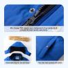imageWULFUL Boys Girls Winter Coats Waterproof Fleece Lined Puffer Jackets Kids Thicken Outerwear With Detachable HoodRoyal Blue