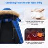 imageWULFUL Boys Girls Winter Coats Waterproof Fleece Lined Puffer Jackets Kids Thicken Outerwear With Detachable HoodRoyal Blue