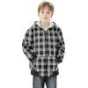 imageWULFUL Boys Hoodies Fleece Jackets Plaid Winter Coat Warm 514 YearsBlack 758