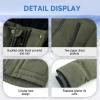 imageWULFUL Boys Winter Coat Waterproof Fleece Lined Parka Jackets Kids Hooded Puffer OuterwearArmy Green