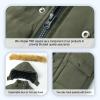 imageWULFUL Boys Winter Coat Waterproof Fleece Lined Parka Jackets Kids Hooded Puffer OuterwearArmy Green