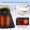 imageWULFUL Boys Winter Coat Waterproof Fleece Lined Parka Jackets Kids Hooded Puffer OuterwearBlack