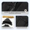imageWULFUL Boys Winter Coat Waterproof Fleece Lined Parka Jackets Kids Hooded Puffer OuterwearBlack