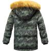 imageWULFUL Boys Winter Coat Waterproof Fleece Lined Parka Jackets Kids Hooded Puffer OuterwearCamouflage