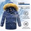 imageWULFUL Boys Winter Coat Waterproof Fleece Lined Parka Jackets Kids Hooded Puffer OuterwearNavy
