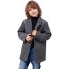 imageWULFUL Boys Wool Coat Single Breasted Trench Coat Winter Pea Coat
