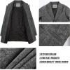 imageWULFUL Boys Wool Coat Single Breasted Trench Coat Winter Pea Coat