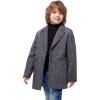 imageWULFUL Boys Wool Coat Single Breasted Trench Coat Winter Pea Coat