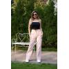 imageWULFUL Cargo Pants for Women High Waisted Casual Pants Straight Stretchy Wide Leg Y2K Streetwear with 6 PocketsPink