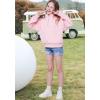 imageWULFUL Girls Casual Half Zipper Sweatshirts Long Sleeve Fashion Pullovers for Teen GirlsPink