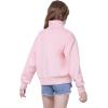 imageWULFUL Girls Casual Half Zipper Sweatshirts Long Sleeve Fashion Pullovers for Teen GirlsPink