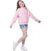imageWULFUL Girls Casual Half Zipper Sweatshirts Long Sleeve Fashion Pullovers for Teen GirlsPink