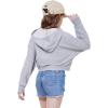 imageWULFUL Girls Casual Zipper up Sweatshirts Crop Jackets for TeensLight Grey