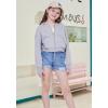 imageWULFUL Girls Casual Zipper up Sweatshirts Crop Jackets for TeensLight Grey