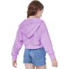imageWULFUL Girls Casual Zipper up Sweatshirts Crop Jackets for TeensPurple